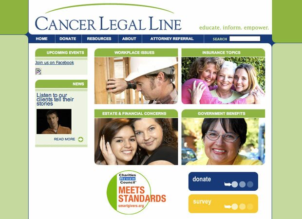 CancerLLoldwebdesign Old Cancer Legal Line Web Design
