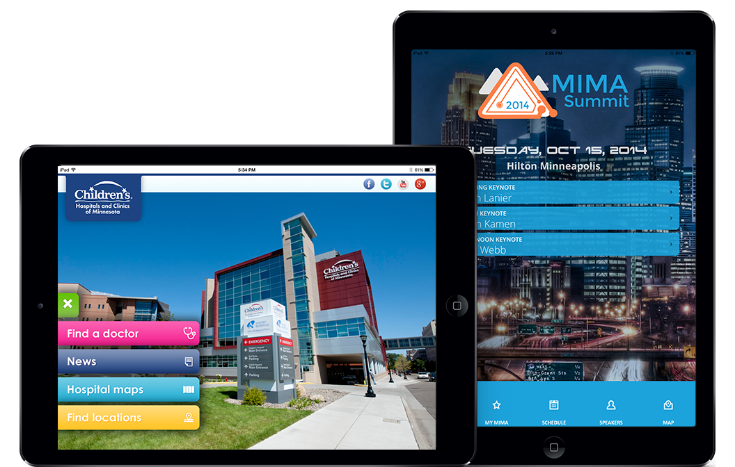 App development for Chiildren's Hospitals and Clinics of Minnesota and the MIMA Summit